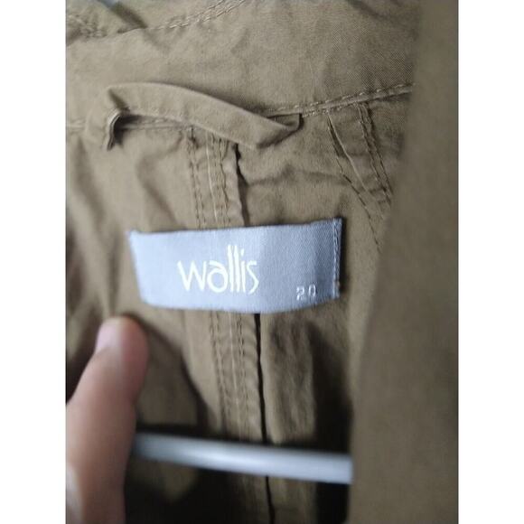 Wallis Woman 20 Blazer Casual Boho Lage look Pleated Brown Two Button - Picture 2 of 10